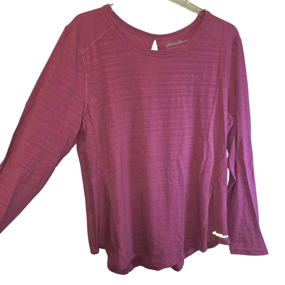 Eddie Bauer Tops - Eddie Bauer Long Sleeve Top Pullover FreeDry Yoga Workout Womens Sz XL Red